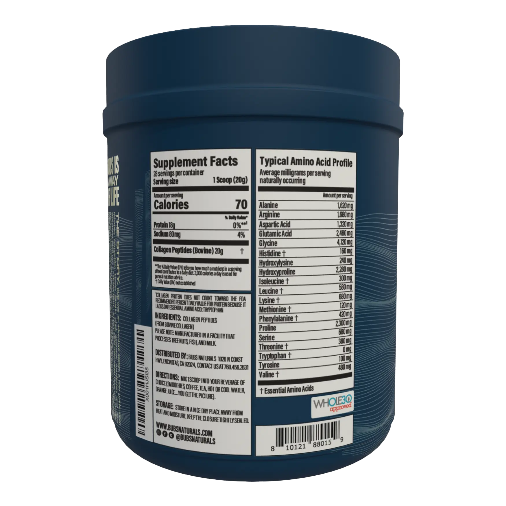 Collagen Peptides, 20oz CASE PACK (6) - Image 3